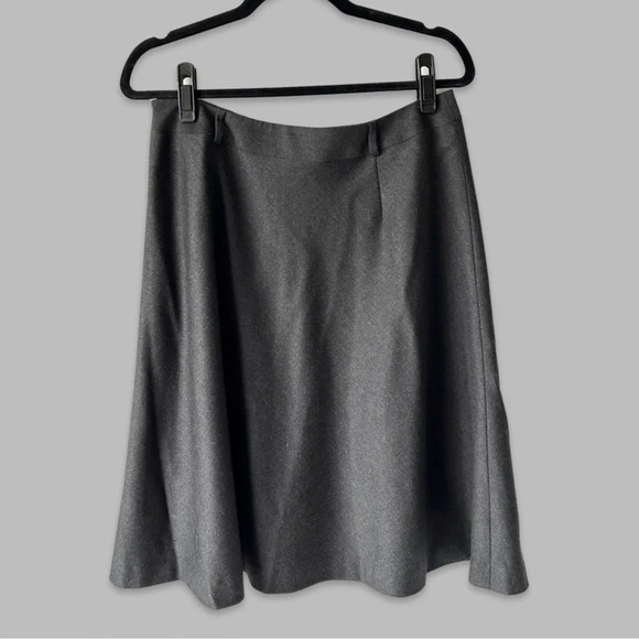 Talbots Stretch Wool Flared  Skater Midi Skirt - Picture 2 of 15